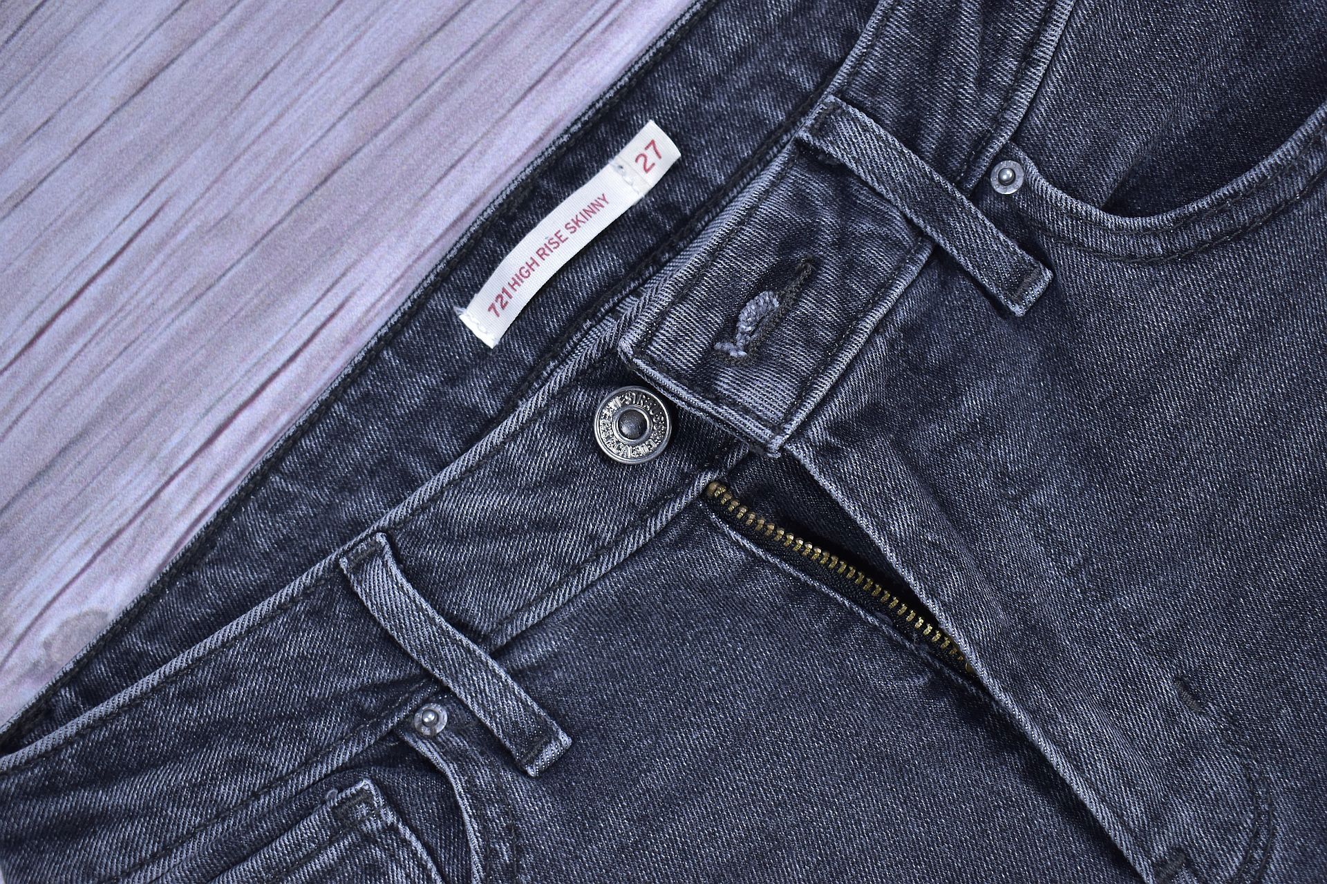 Levis 721 High Rise Skinny Jeansy Stretch W27 L32