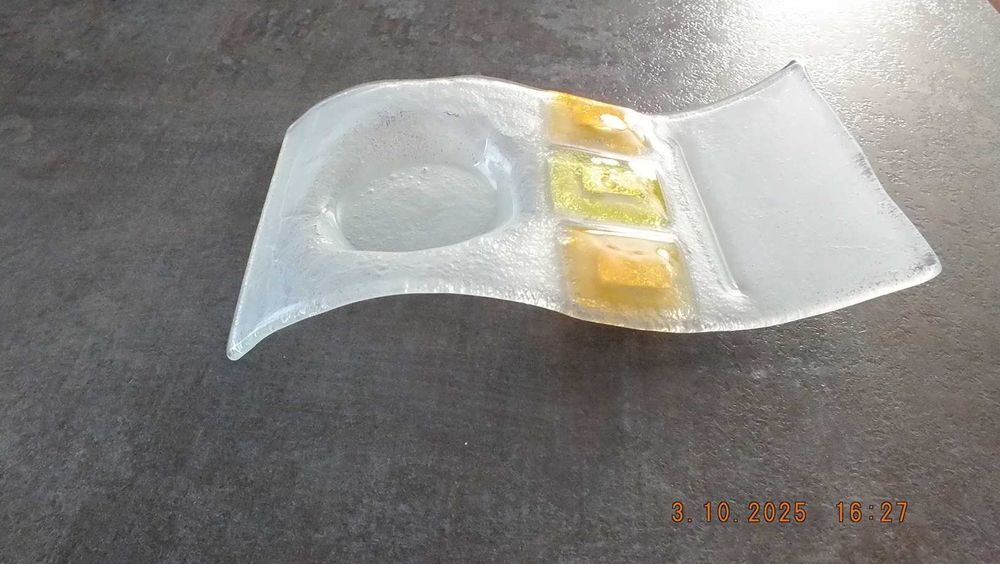 szklana podstawka pod świece