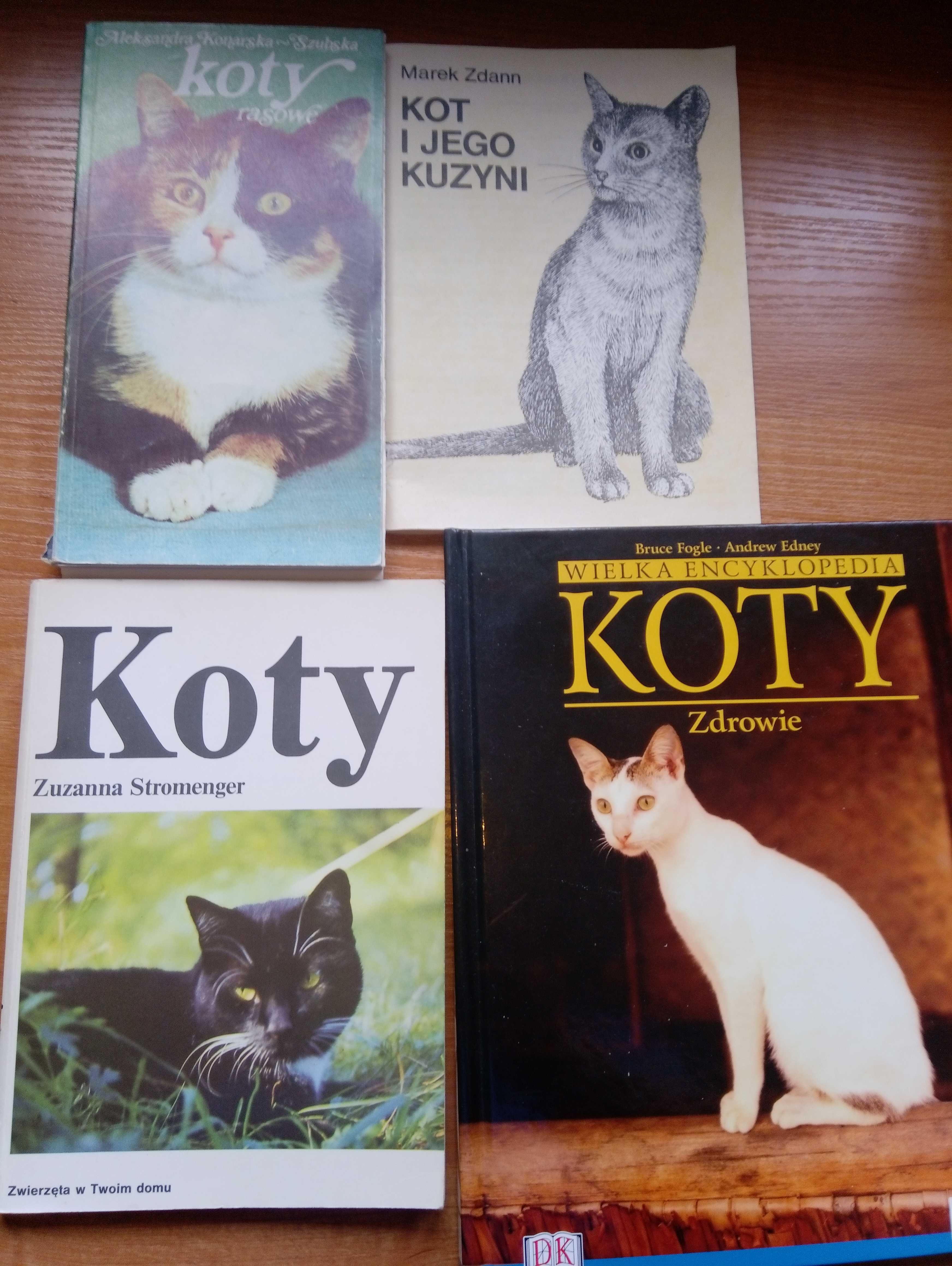Książki, specjalistyczne, koty, 4 sztuki