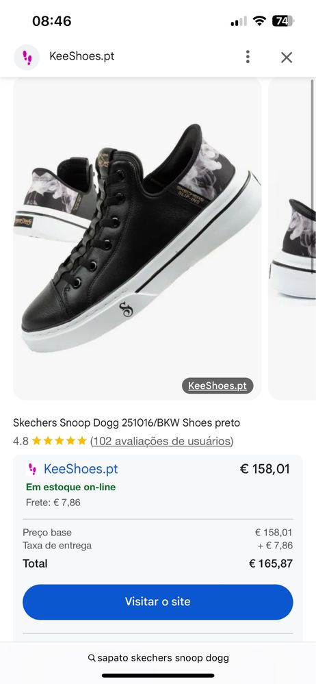 Sapatilha Sketchers Slip-Ins edicao especial Snoop Dog