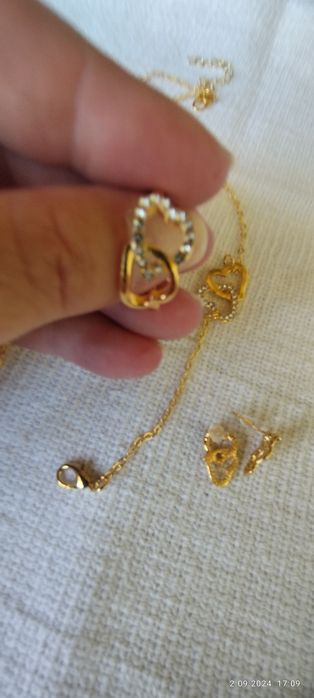 Zestaw biżuterii serca