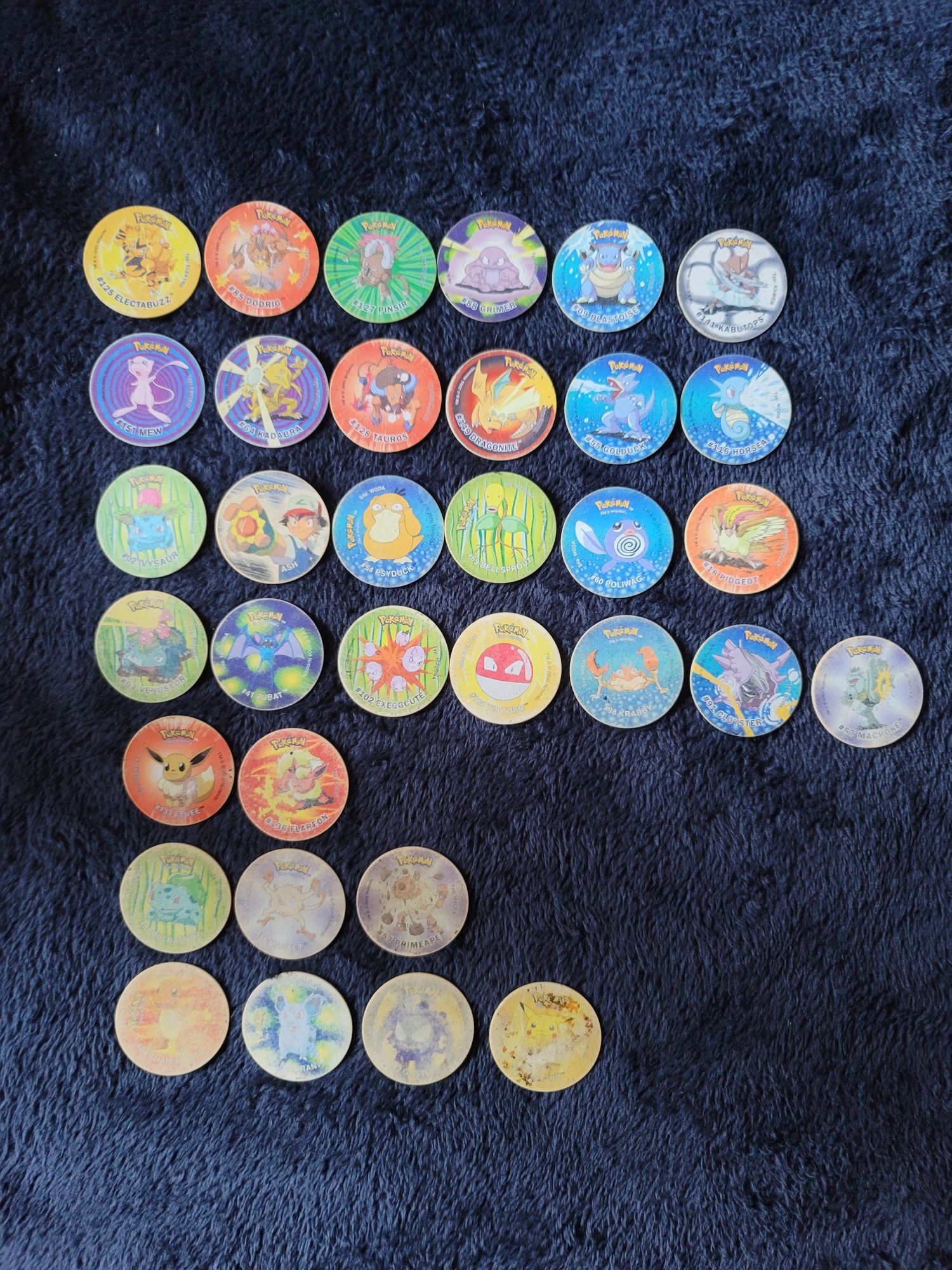 Kolekcja Pokemon Tazo Zapper Duo Tazo Flesz Tazo 101 szt + 31 bootleg