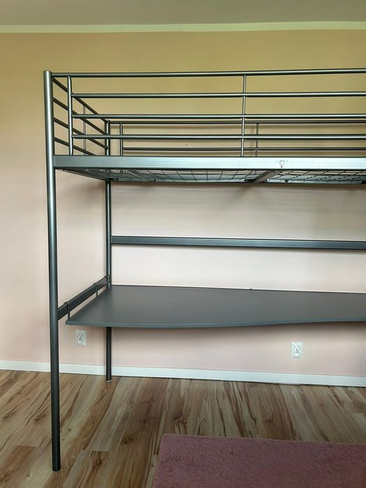Łóżko piętrowe z biurkiem ikea Svarta + organizer gratis