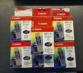 7 szt oryginalny toner Canon BCI-21 Colour