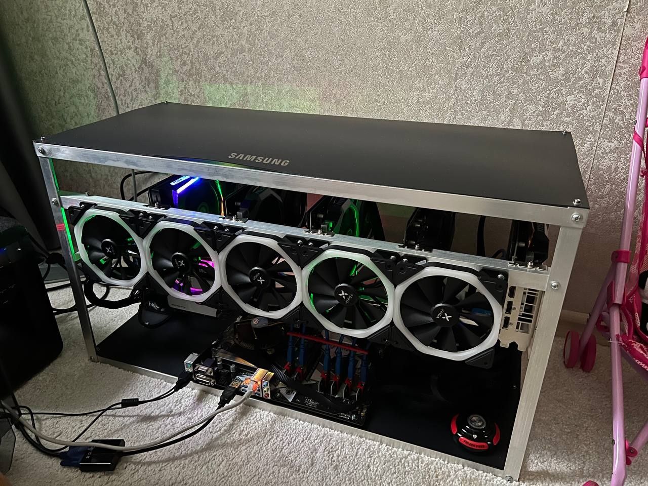 Майнінг ферма MSI GTX 1660 SUPER 6GB.
