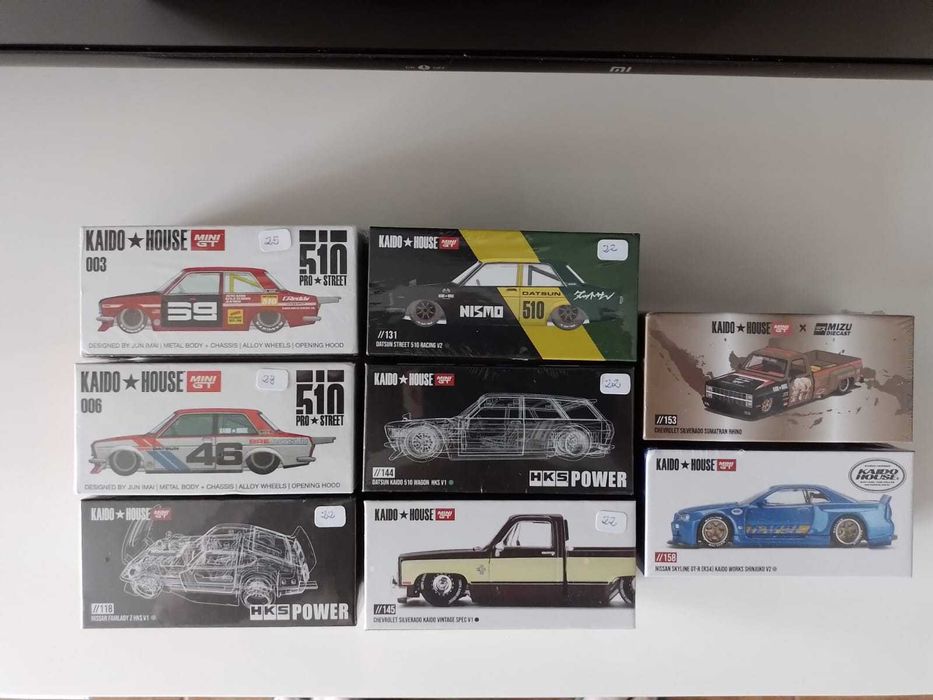 Mini GT, BBR, Kaido*House, Greenlight, Maisto, Tarmac - Diecast 1/64