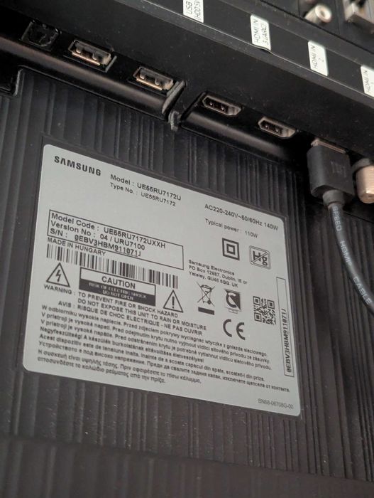 Телевізор Samsung UE55RU7172U - UHD 4K, 55 дюймів