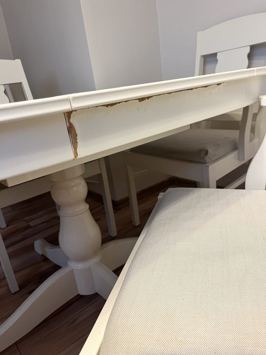 Stół INGATORP IKEA plus 4 krzesla biały