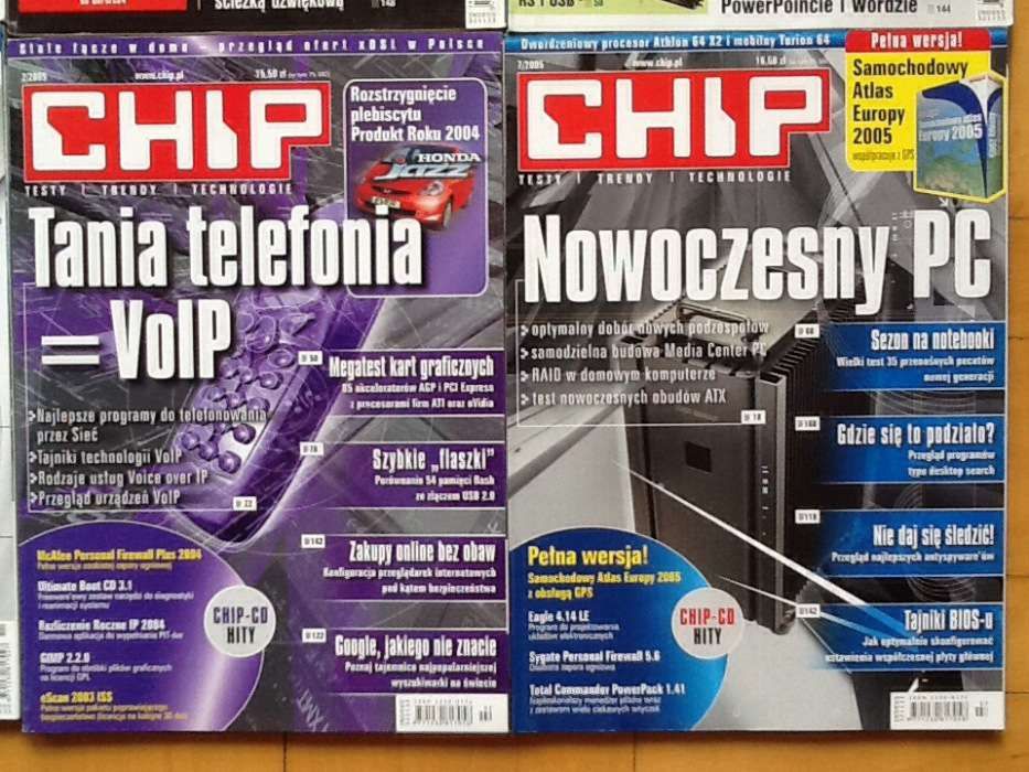 29 Czasopism CHIP magazyn komputerowy.Testy,technologie2001do2010 i cd