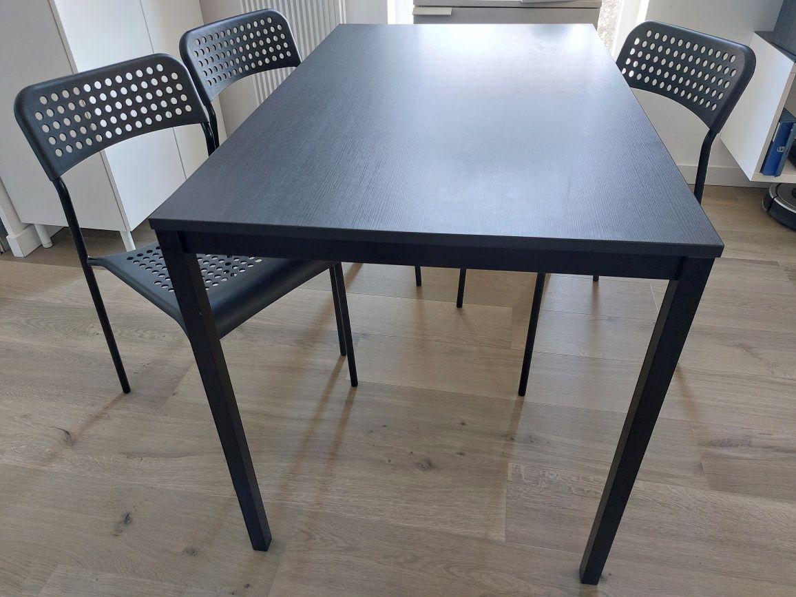1 x stół IKEA TÄRENDÖ (SANDSBERG) melaminy + 3 x krzesło IKEA ADDE