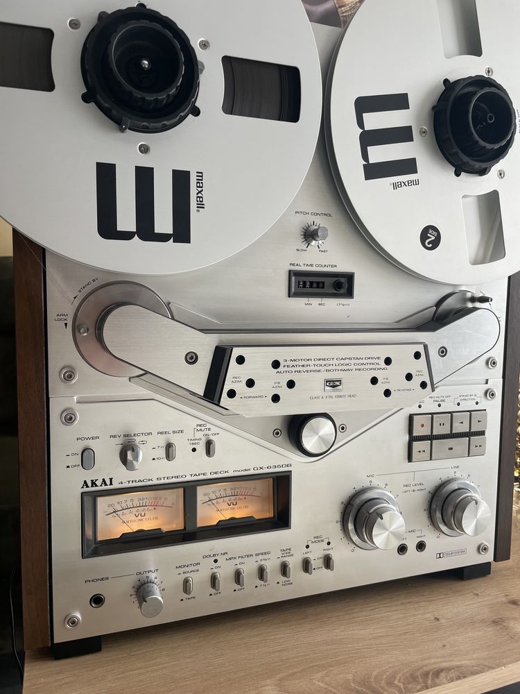 Magnetofon Szpulowy Akai GX-635DB/Komplet/Prywatna Kolekcja*Nowa Sól*