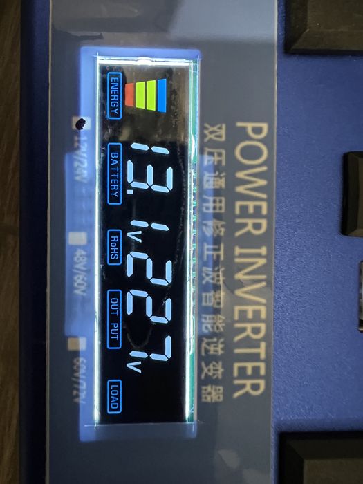 Інвертор 12V-220V/ 1000W номінал/ LCD дисплей/ перетворювач напруги