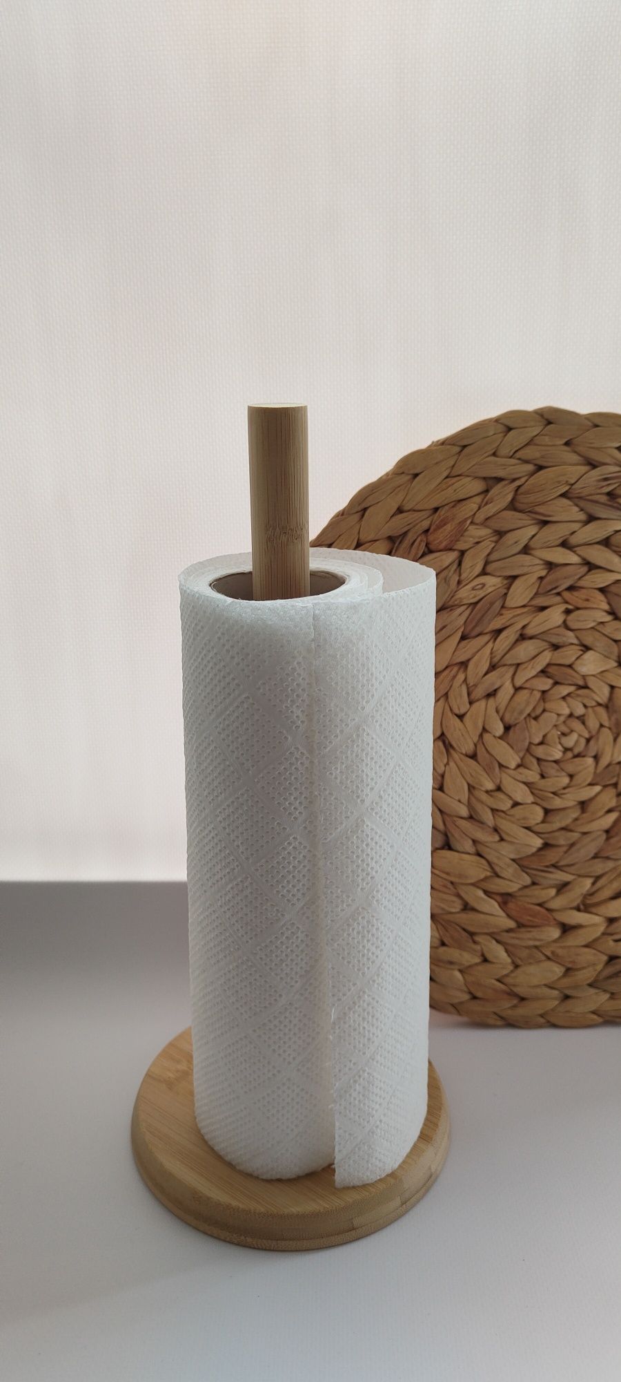 Підставка бамбукова, тримач для паперових рушників
