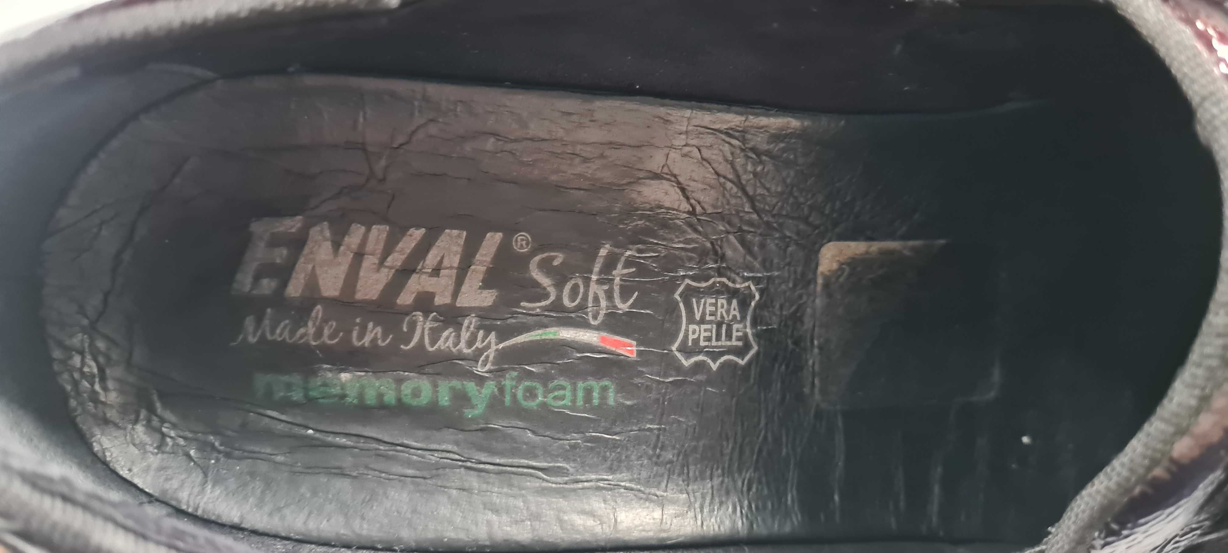 ENVAL SOFT Dekoltowe Buty Burgundowe Damskie r.40