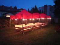 Namioty imprezowe stoły ławki przyjęcia komunie wynajem