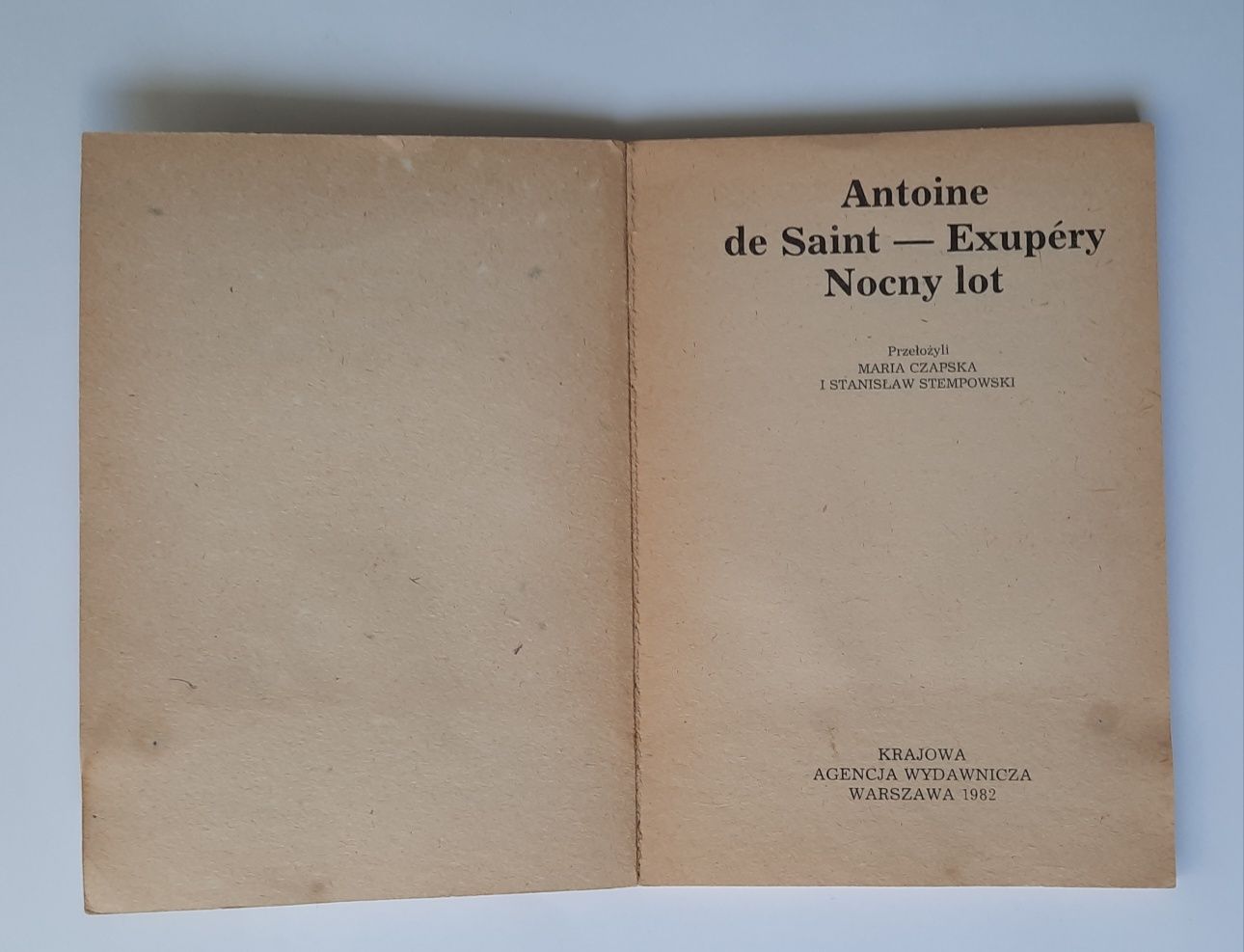 Nocny lot Antoine de Saint-Exupery