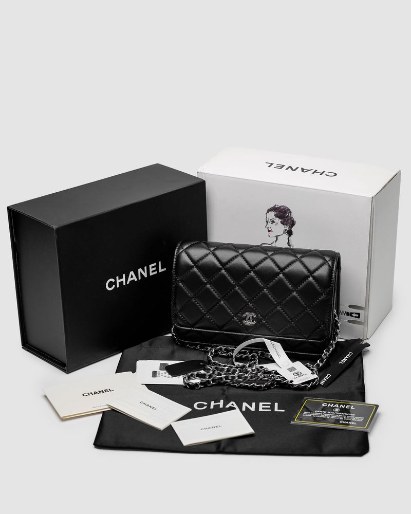 Chanel Classic Wallet on Chain Black/Silver