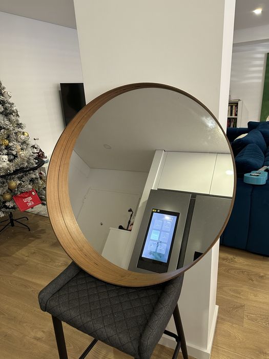 Espelho chapa de carvalho 80 cm Stockholm