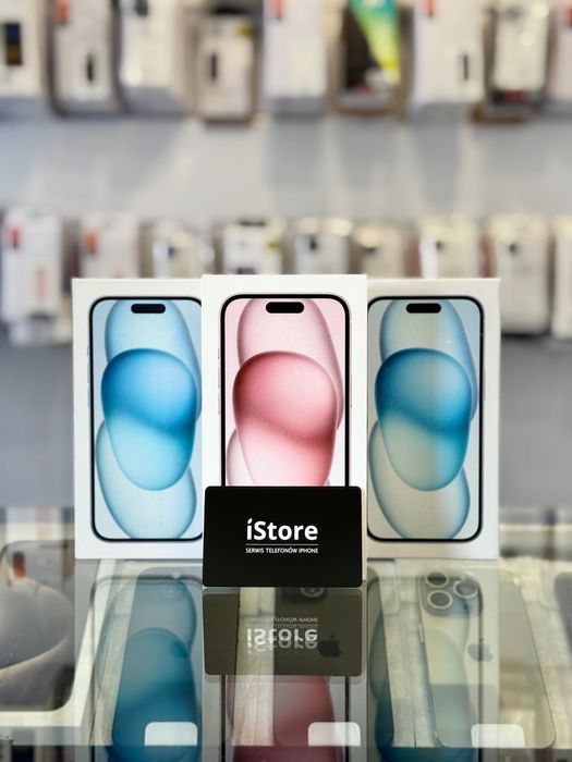 NOWY iPhone 15 Blue 128 GB • Niebieski • 100% baterii • GWARANCJA •