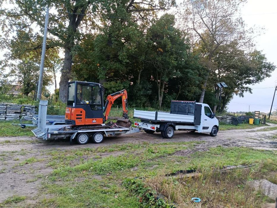 Usługi minikoparką, transport ziemi, ODWODNIENIA,wykopy, roboty ziemne