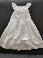 Sukienka biała Lupilu 110-116, letnia, zwiewna