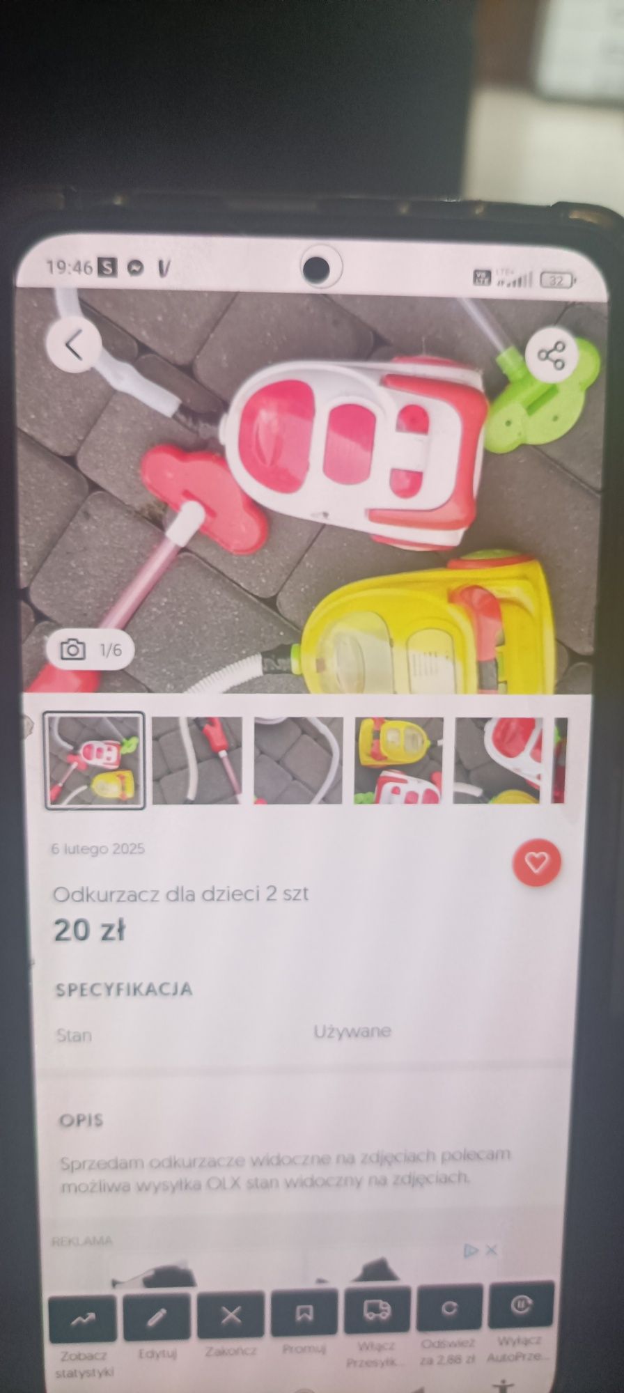 Odkurzacz dla dzieci 2 sztuki