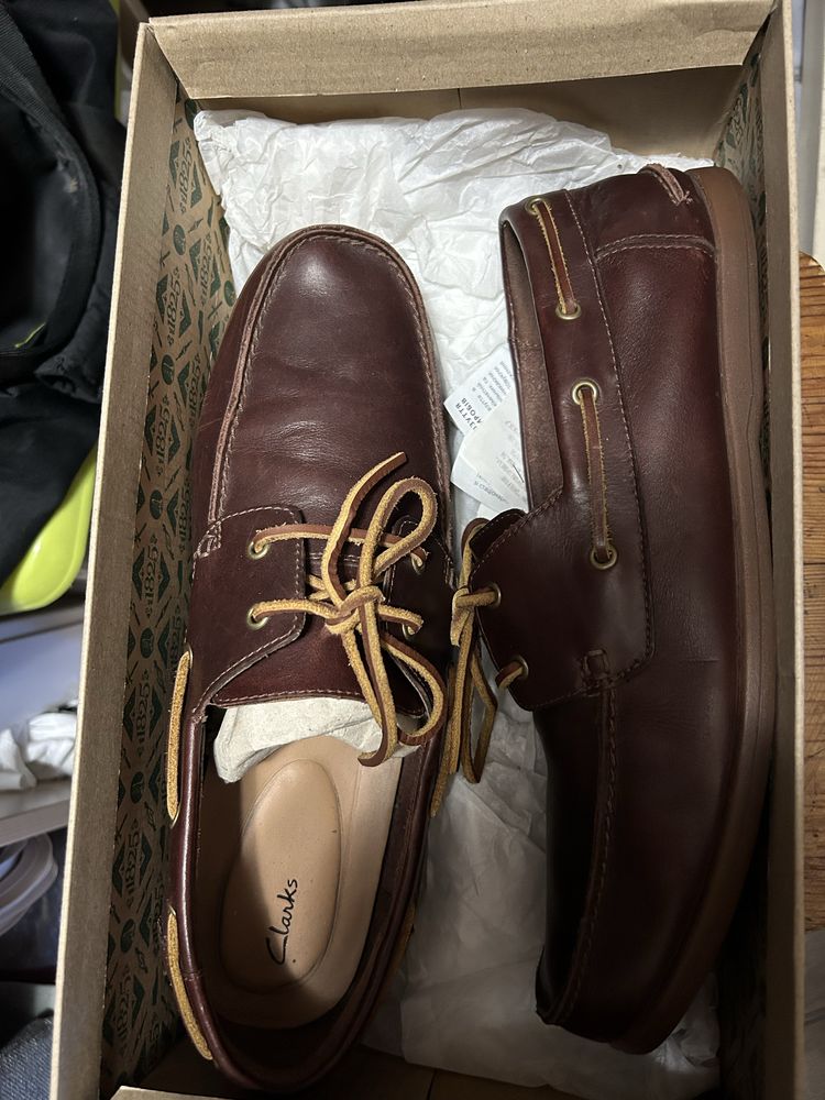 Мокасини  Clarks шкіра весна осінь.