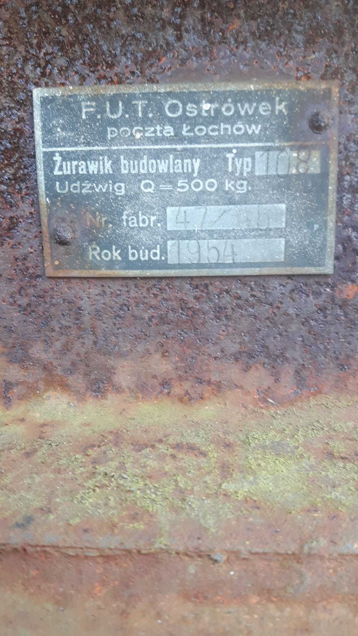 Dźwig, żuraw, żurawik budowlany