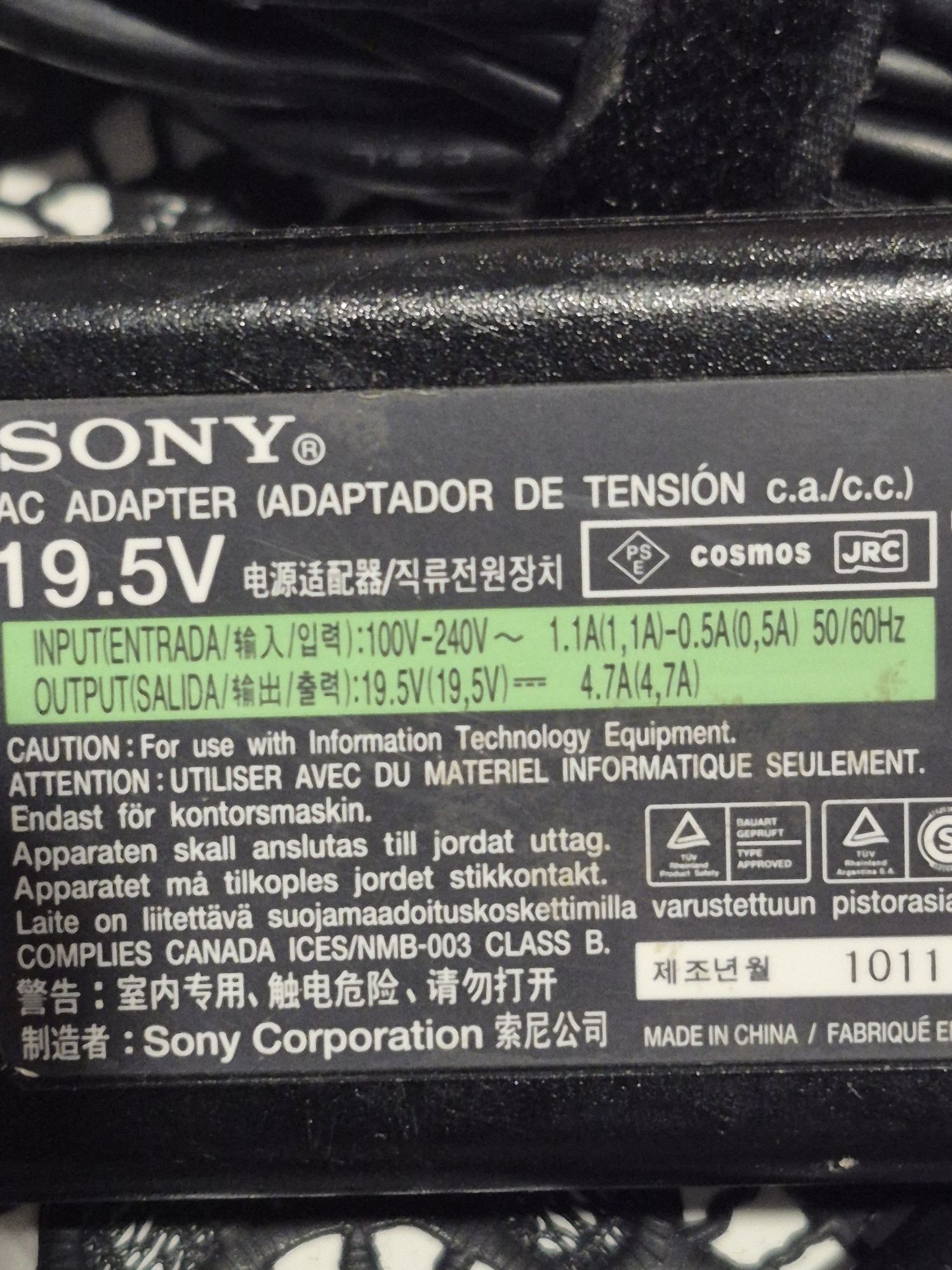 Oryginalny zasilacz Sony 90W do TV , laptopa