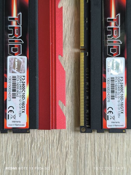 Pamięć RAM DDR3 16GB (2x8) 2400 CL10 G.Skill TridentX
