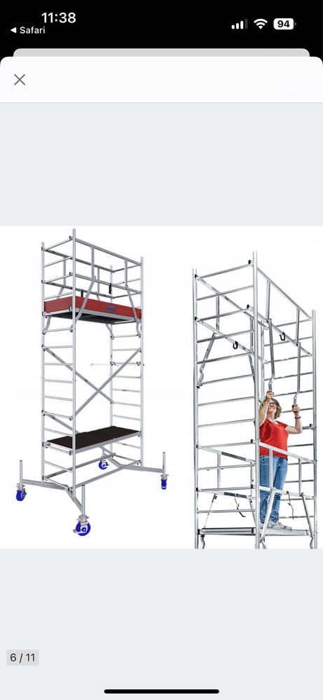 Rusztowanie aluminiowe jezdne 5 m