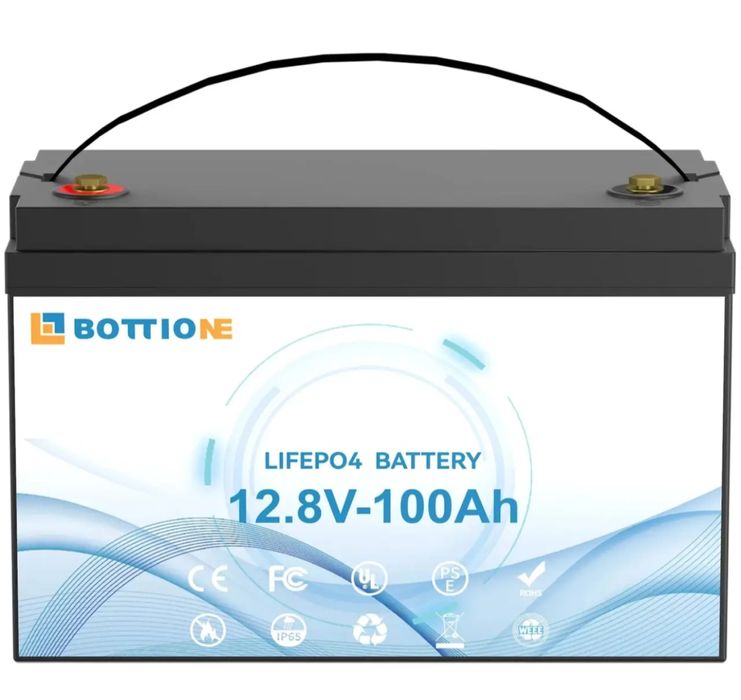 Аккумулятор с зарядкой Bottione LiFePO4 12.8V/100AH (1280W*h)
