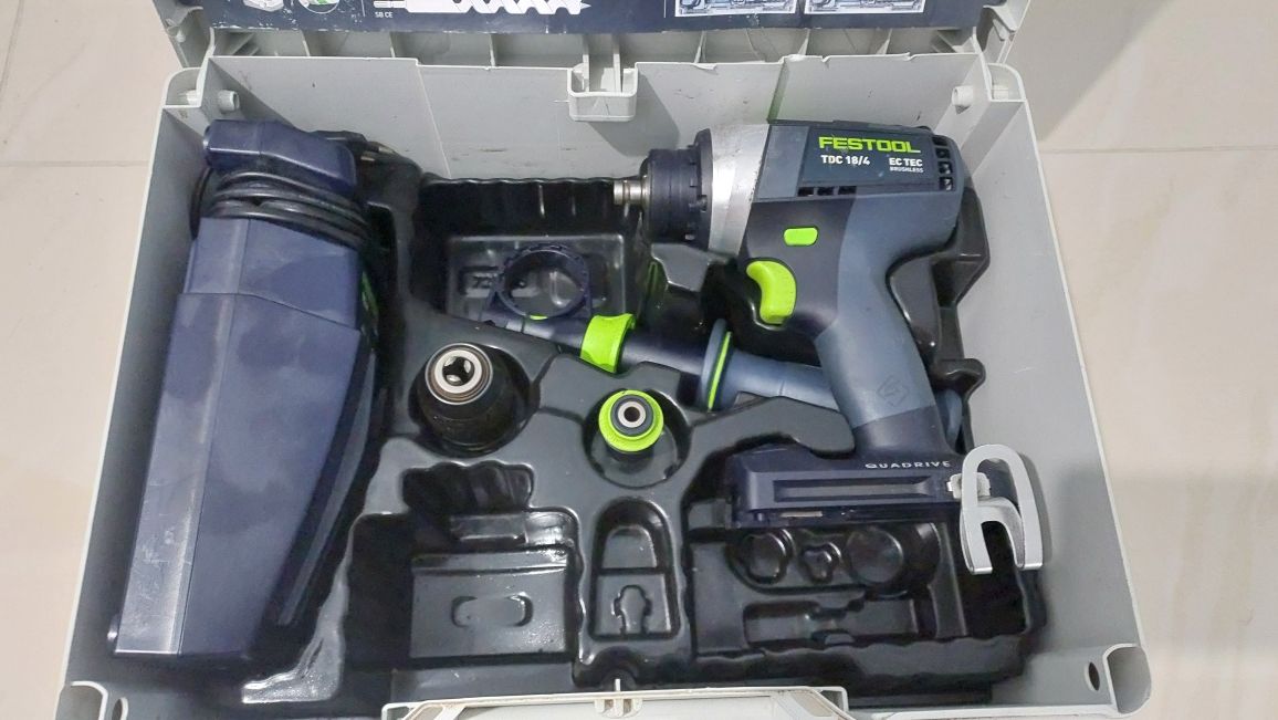 Акумуляторний дриль-шурупокрут Festool Quadrive TDC 18/4-Basic