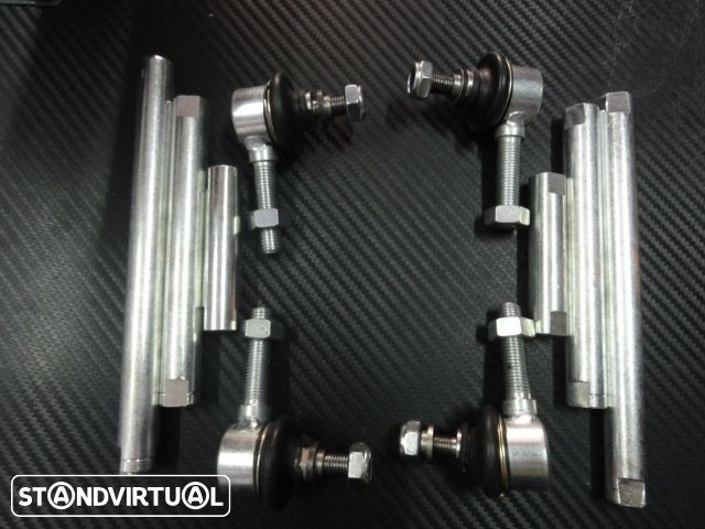 Tirantes / pendurais com regulaçao para BMW E46, E46 Compact, E90, E91, E87, E88, E82, Skoda Fabia, Skoda Octavia 1Z, VW Eos, Golf 5, Golf 6, Jetta 5, Passat 3C, POLO 6R, POLO 9N, Seat Ibiza 6J, Ibiza 6L, Altea, Leon 1P, Toledo 5P, Altea, Audi A1, A3 8P,