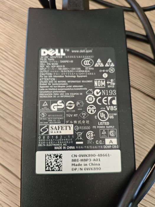 Oryginalna ładowarka zasilacz laptop Dell Latitude seria E 90Watt