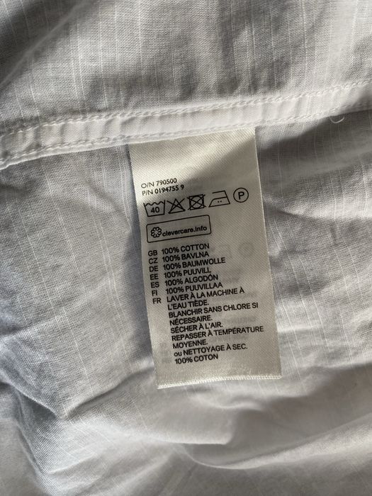 Biała koszula gładka na krótki rękaw H&M