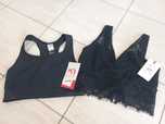 2 czarne-nowe firmowe topy damskie -rozmiar-XS/S