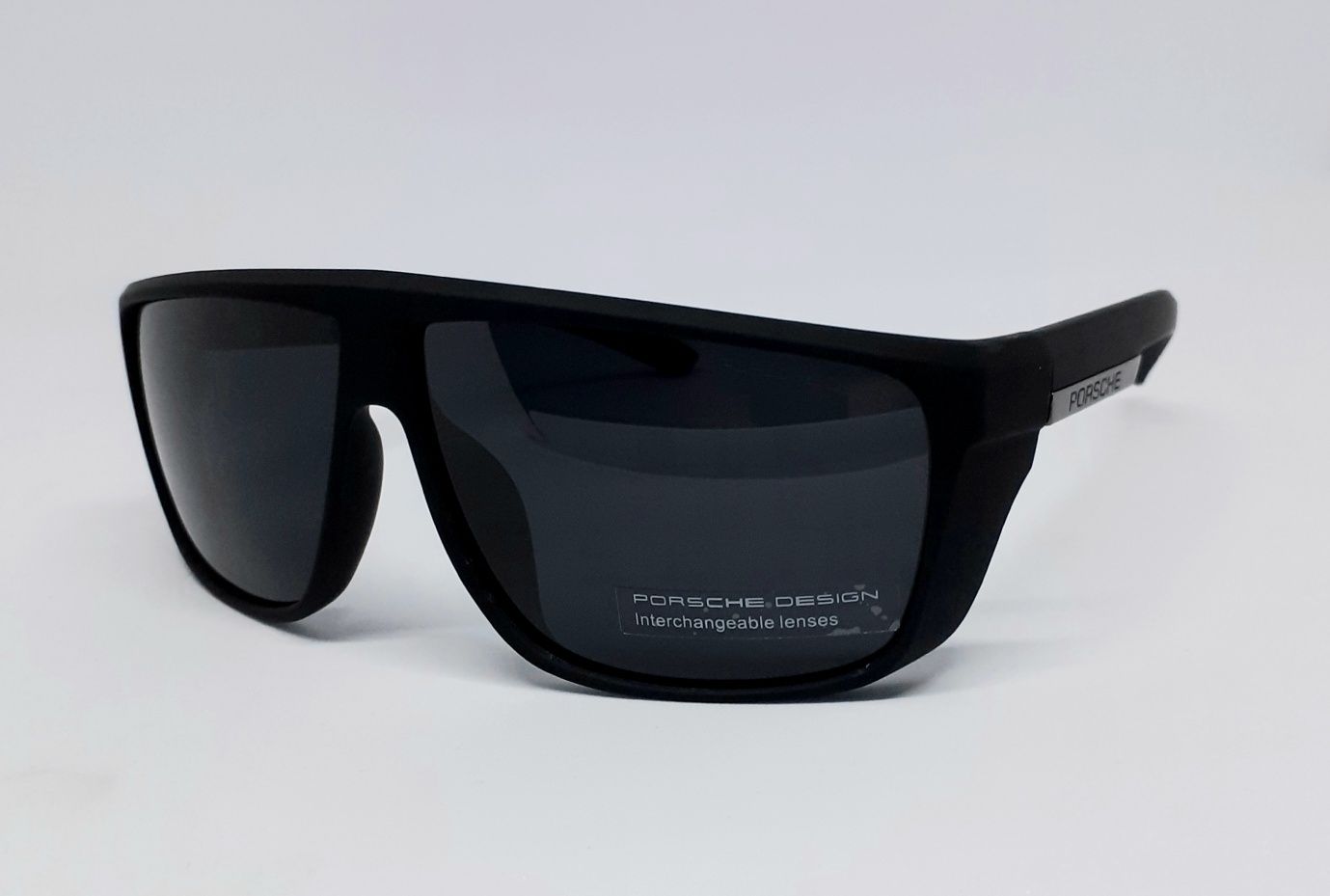 Porsche Design очки мужские солнцезащитные черный мат на большое лицо