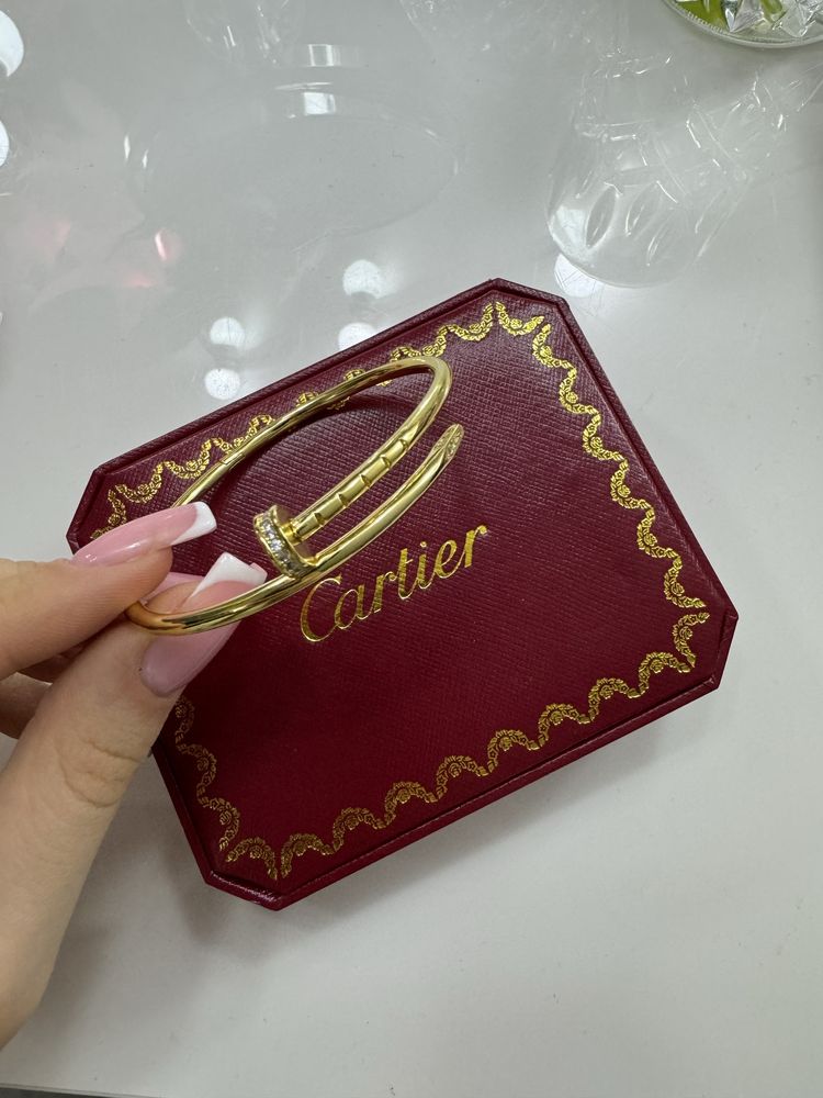 Cartier gwóźdź zlota beansoletka roz. 16