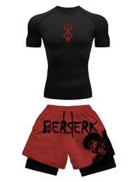 Компресійний спортивний комплект , 2в1 футболка шорти в стилі BERSERK