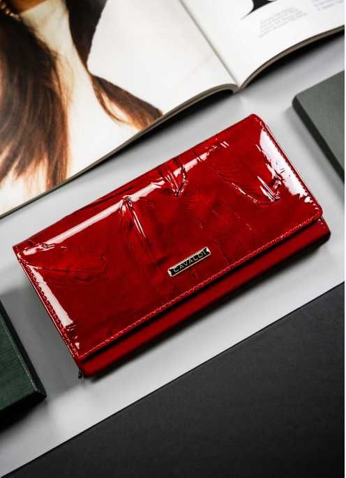4U Cavaldi portfel skóra naturalna czerwony PN20-YM-BL-1345RED ttst766