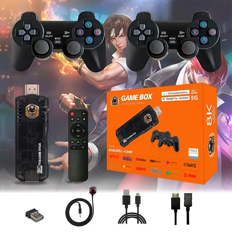 Ігрова ТВ приставка Game Box 8K 8X M98 Smart TV Stick 64GB