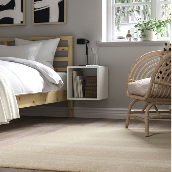 Nowy dywan z krótkim włosiem beżowy IKEA LANDSVAG kilka szt.