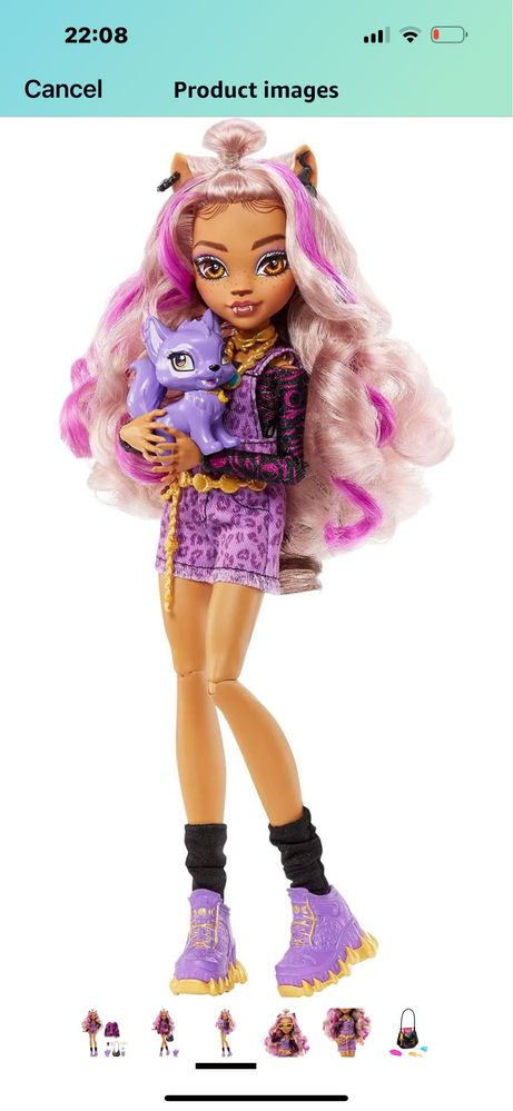 Лялька Monster High Clawdeen Wolf, Cleo de Nile