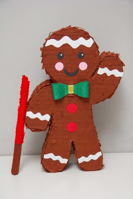 Пиньята Пряничный человечек + бита для разбивания