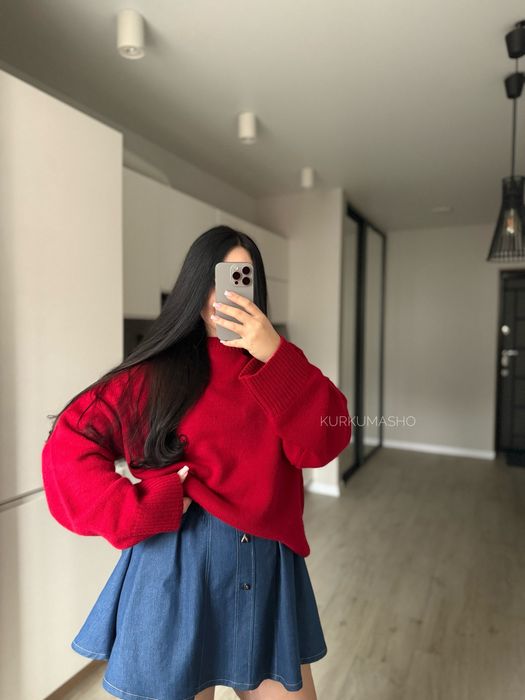 Светр червоний , светр Туреччина, светр жіночий