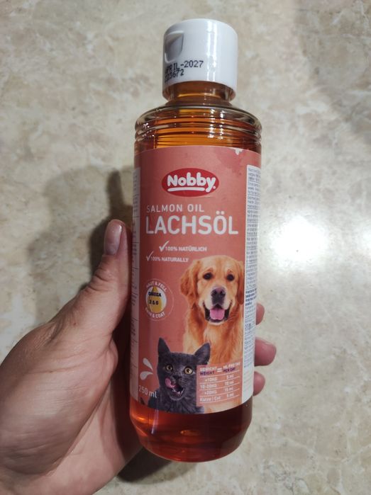 Лососева олійка для котів та собак