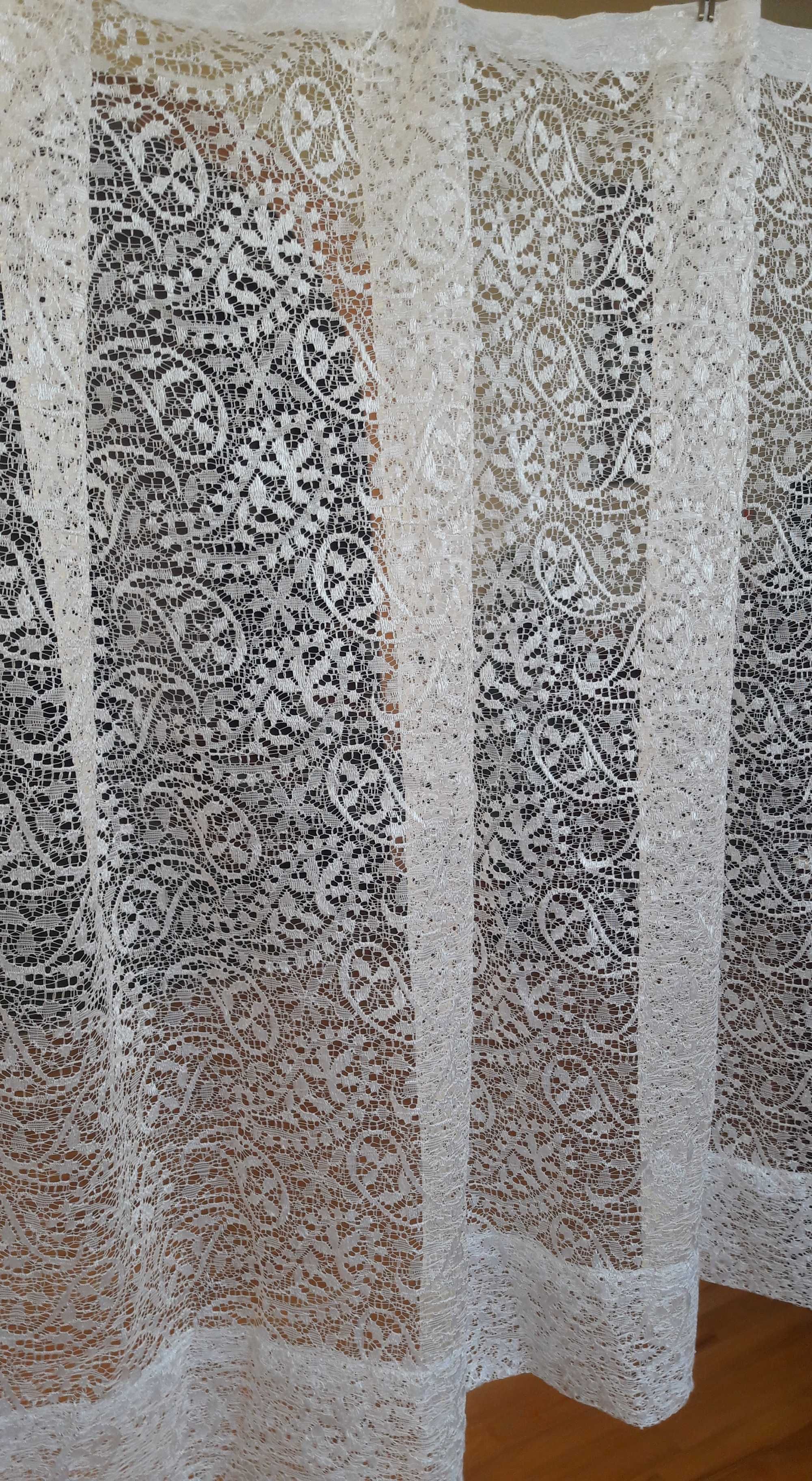 Koronkowa biała firanka wys 76 cm / 160 cm lambrekin zazdrostka