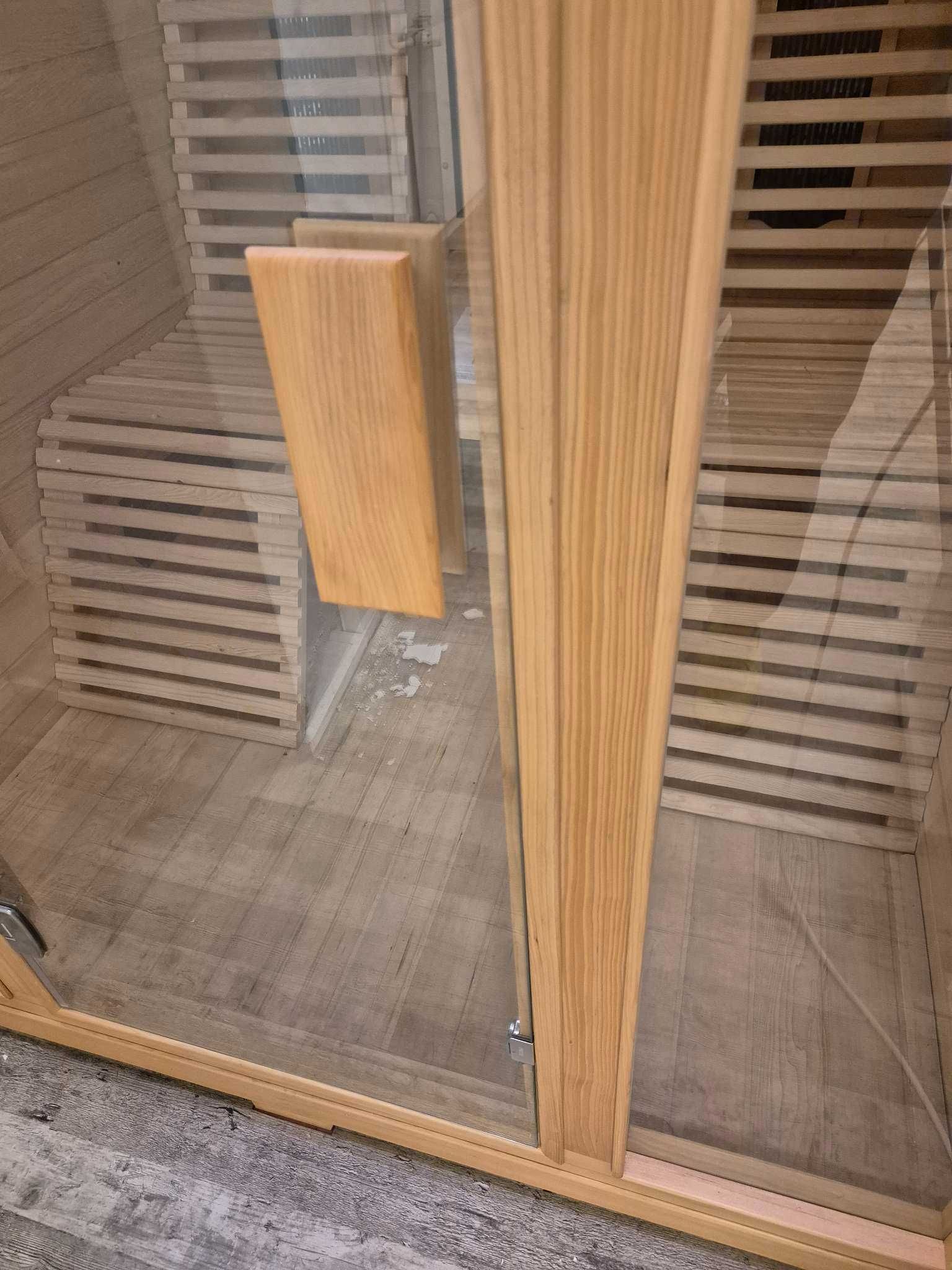 Sauna FIŃSKA + Sauna INFRARED 2w1+nowy piec 3kW 220 V 2 os