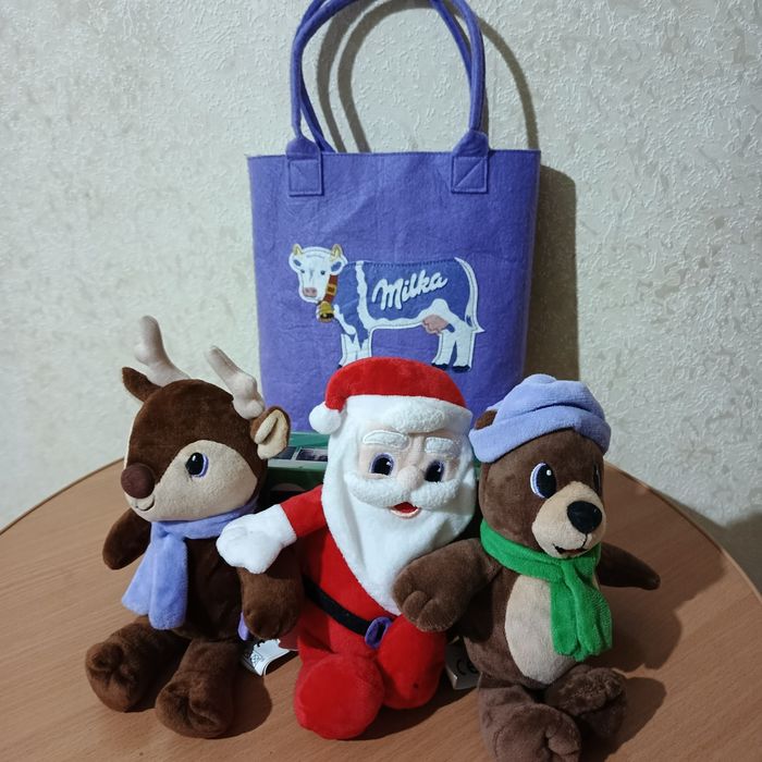 Новогодняя мягкая игрушка набор Milka